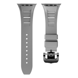 <span class=keywords><strong>Bracelet</strong></span> de <span class=keywords><strong>montre</strong></span> intelligente en caoutchouc fluoré pour Apple Watch Series 11/10/9/8/7/6/5/4/SE, élastique, respirant, avec fermoir déployant, pour <span class=keywords><strong>homme</strong></span>, tailles 42-49 mm - Product Image 5