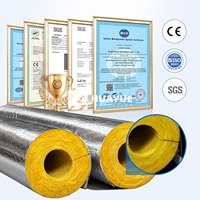 Tuyau d'isolation flexible en laine de verre pour conduites de ventilation de climatisation centralisée - Économie d'énergie, réduction du bruit, design graphique ignifuge
