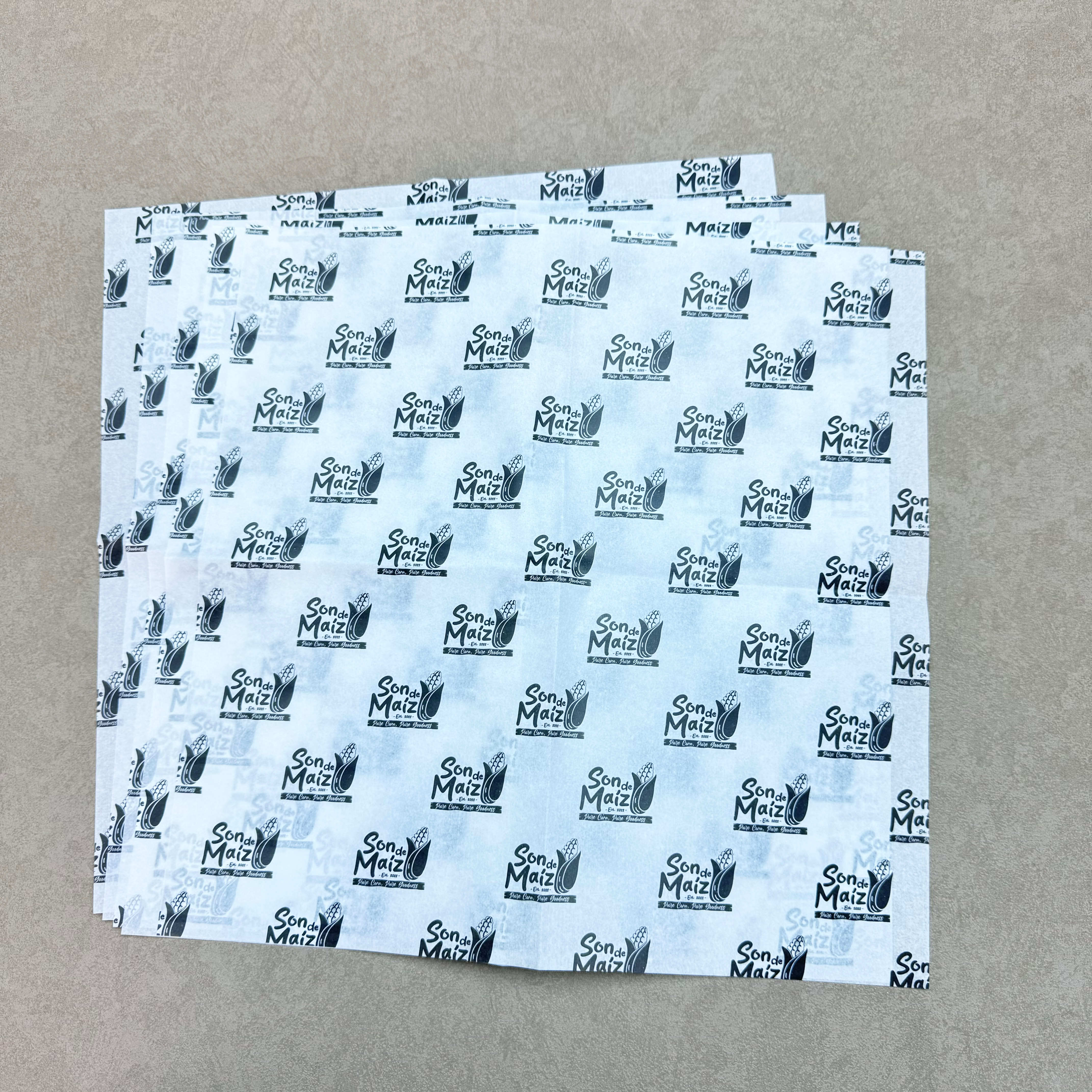 Custom Printed Wax Greaseproof Food Wrapping Paper 12*12 Inch Food Grade Hamburger Bread Deli Grease Proof Paper With Logo