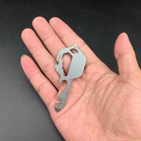 Outil multifonction en acier inoxydable en forme de clé, clé hexagonale, clé à rayons, tournevis, ouvre-bouteille, règle, porte-clés de réparation de vélo