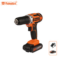 Perceuse sans fil Fumetax 2Ah Lithium-Ion à vitesse variable, couple de 30 Nm, LED, mandrin à connexion rapide pour le bois, le métal et la construction