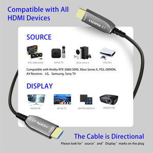 30 م HDMI ألياف بصرية V2.1 8K 60Hz 4K Hz 48Gbps <span class=keywords><strong>AOC</strong></span> كابل عالي السرعة HD EARC UHD HDR لـ RTX5080 PS5 HDTV - Product Image 3