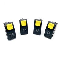 Verrou de sécurité pour voiture, avec bouton de verrouillage, 10 pièces, jaune, 12V