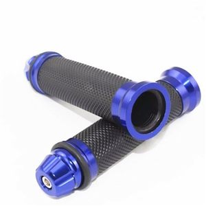Puños de Manillar Universales de 7/8'' (22mm) con Acabado Azul para Motocicletas Honda, Yamaha, Suzuki, Kawasaki, Cafe Racer, Estilo Clásico y Cuatrimotos - Product Image 4