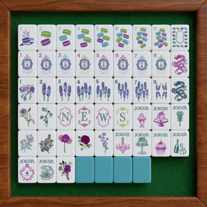 Custom Acrylic American Mahjong Set Engraved Hand Painted Portable 4 Player <b>Table</b> Game Tiles for Party Casino - Product Image 1