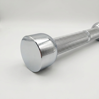 Cloche de musculation réglable en acier de 8 kg, 6-en-1, en acier C45, chromée argentée, type mace indienne, pour entraînement de force en salle de sport