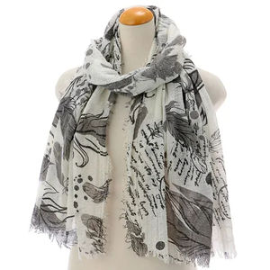 Bufanda larga de poliéster ligero para mujer, chal estampado de fibra de poliéster, protección solar para viajes de verano - Product Image 2