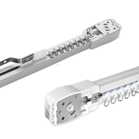 Rail de rideau électrique en alliage d'aluminium personnalisé |   Système de rail sur mesure pour fenêtre, adaptable à la largeur |   Longueur au choix