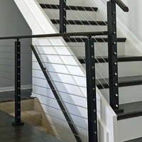 Système de garde-corps en câble d'acier inoxydable au design moderne, résistant à l'eau et à la rouille, installation facile pour appartements et hôtels