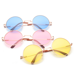 Retro hippie Metallo Lennon occhiali da sole rotondi donne montatura In Metallo cerchio rotondo tinted lens occhiali da sole Super hippie chic stile - Product Image 4