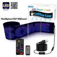 Panel de matriz LED Control de aplicación USB 5V Desplazamiento de patrón de texto Animación Pantalla LED flexible Pantalla de señal LED para tienda de ventanas de automóviles