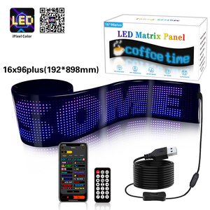 Panel de matriz LED Control de aplicación USB 5V Desplazamiento de patrón de texto Animación Pantalla LED flexible Pantalla de señal LED para tienda de ventanas de automóviles - Product Image 5