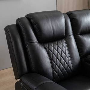 Leather Set 3+2+1 Seater Manual Adjustment Recliner <b>Sofa</b> with Drop-Down <b>Table</b> for Living Room - Product Image 4