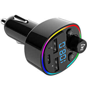 Transmetteur FM <span class=keywords><strong>Bluetooth</strong></span> 5.0 pour <span class=keywords><strong>voiture</strong></span>, lecteur MP3 sans fil sans perte, lumière d'ambiance LED, <span class=keywords><strong>kit</strong></span> audio mains libres pour <span class=keywords><strong>voiture</strong></span>, <span class=keywords><strong>musique</strong></span> - Product Image 5