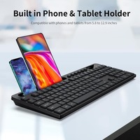 AMZ sıcak satış 2.4G ergonomik membran sessiz kablosuz klavye ve fare Combo Tablet tutucu ile dizüstü PC için