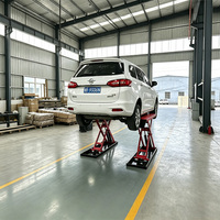 Elevador de Tijera Compacto de 3.4-4 Toneladas con Certificación CE, Sin Necesidad de Foso, para Talleres de Reparación de Automóviles