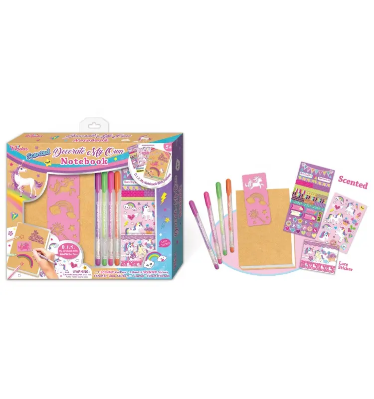 Set regalo per quaderno per ragazze,