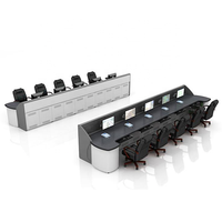 Poste de travail du centre de commande personnalisable, console moderne, bureau des employés