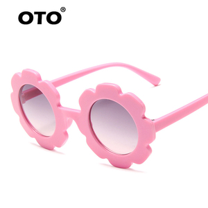 OTO-Lunettes de soleil tendance à fleurs pour enfants de 3 à 12 ans, lunettes rondes pour petites filles avec lunettes de soleil pour tout-petits Uv400 - Product Image 6
