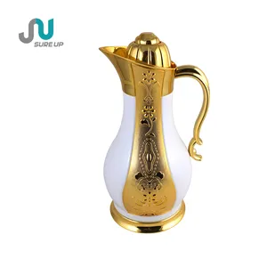 Thermos de carafe de thé de café de fiole sous vide isolée à double paroi de conception sculptée arabe