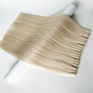 Ghiaccio più leggero platino bianco biondo colore genio trame <span class=keywords><strong>capelli</strong></span> umani russi cuticola Remy Super doppio disegnato invisibile 50g trama - Product Image 2