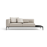 Canapé d'angle en L moderne en tissu et similicuir pour hall d'hôtel - Vente en gros