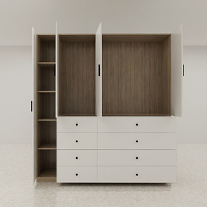 Tủ quần áo 2023 hiện đại lắp ráp đồ nội thất nhà sử dụng đơn giản treo tủ quần áo bằng gỗ lưu trữ tủ quần áo - Product Image 2