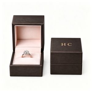Elegant PU Leather <b>Ring</b> Box Manufacturer Bulk Custom Velvet Lining Jewelry Gift Box Factory for Professional Jewelry Designers - Product Image 1