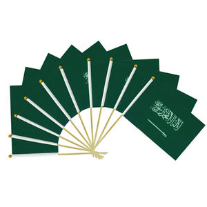 Impresión personalizada de poliéster de mano Saudi_Arabia país palo bandera - Product Image 1
