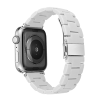 Bandes de montre chaudes à la mode pour Apple watch 9 Ultra Candy résine acrylique trois perles Bracelets Bracelet de montre coloré pour Apple
