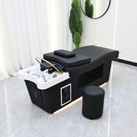 Lit de lavage capillaire pour salon de beauté avec hydrothérapie, massage thaïlandais et spa pour la tête
