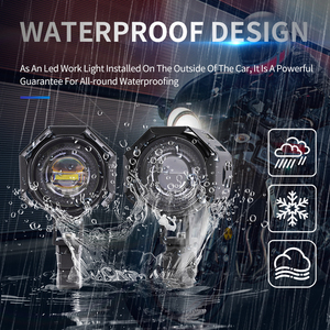 Đèn pha LED LED RGB 80W 10000LM Đèn pha LED Đèn pha LED Đèn chạy ban ngày 4x4offroad xe máy Đèn sương mù cao cấp - Product Image 3