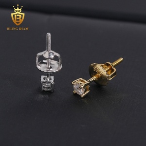 Алмазные гвоздики в стиле хип-хоп 925 3 мм, 4 когтя - Product Image 4