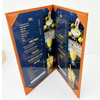 Porte-menus en cuir, matériau durable, présentoir de menu de restaurant, présentoir de menu de table pour bar, club, couverture de menu