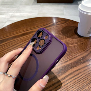 Sang Trọng PC Matte Phí Không Dây Magnetic Trường Hợp Đối Với iPhone 17 Không Khí 16E 16 15 14 13 12 11 Pro Max Cộng Với Mềm Bumper Máy Ảnh Bảo Vệ - Product Image 2