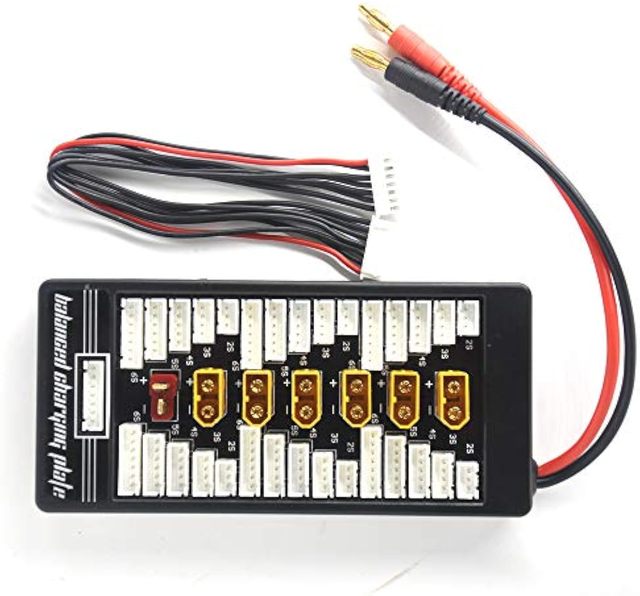 XT60 Parallel Charging Board 2S-6S Lipo Battery Charger Plate with 4mm Bullet Banana Connector Plug for Imax B6 B6AC Charger