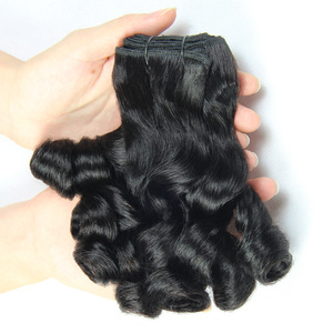 12a Southeast Asian 100% <strong>Thick</strong> Raw Indian Russian Egg Curl Super Double Drawn Human Silky Funmi Hair Weft Extension with Frontal - Product Image 1