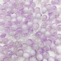 JC grosir kristal 10mm manik-manik kaca retak warna baru manik-manik longgar manik-manik kaca bulat untuk membuat perhiasan