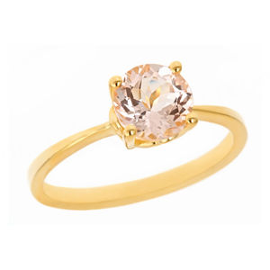 Anillo de Morganita de Plata de Ley 925 de Kay Jewelers, Morganita Nublada con Certificado IGI para Boda o Fiesta - Product Image 4