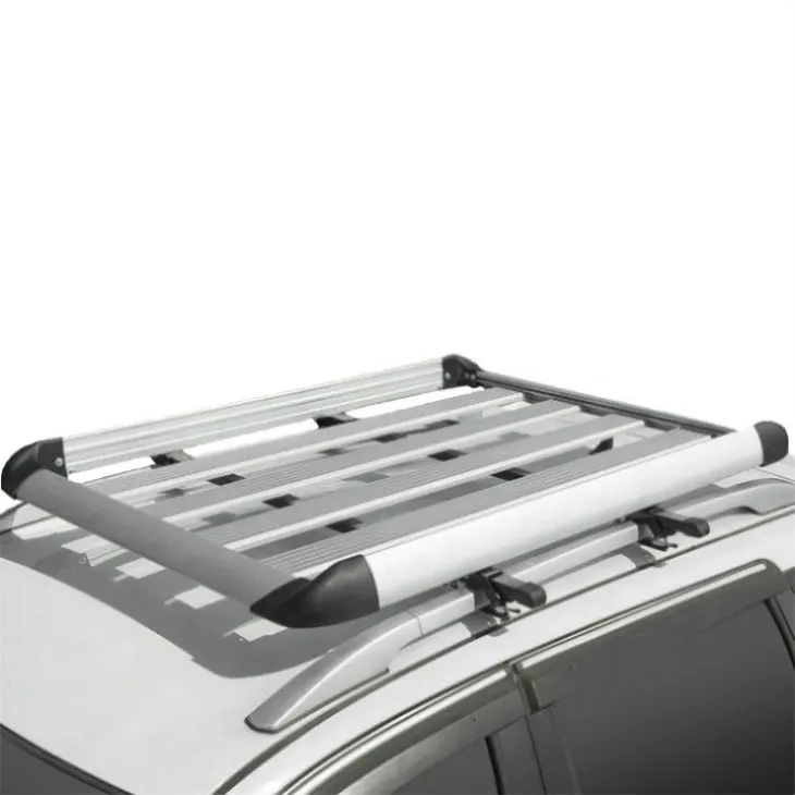 Transportador de carga de enganche Al, cesta superior de techo de aluminio para coche, portaequipajes