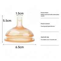 Adaptador Hi-Nursing para Biberones, Accesorios Libres de BPA, Tetinas de Silicona, Boquillas de Paja, Reemplazo de Boca Ancha para Bebés, Flujo Lento, 60 mm