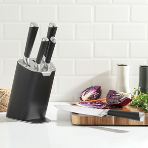 Ensemble <span class=keywords><strong>de</strong></span> 7 couteaux <span class=keywords><strong>de</strong></span> <span class=keywords><strong>cuisine</strong></span> en acier inoxydable à haute teneur en carbone, ensemble <span class=keywords><strong>de</strong></span> couteaux <span class=keywords><strong>de</strong></span> chef noirs avec bloc <span class=keywords><strong>de</strong></span> rangement durable - Product Image 1