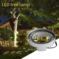 Lampes de jardin 24W 18W LED Spot en forme d'anneau d'arbre 3 températures de couleur IP67 Aluminium étanche pour l'éclairage paysager extérieur