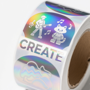 Pegatinas adhesivas de PVC de vinilo brillante personalizadas, etiquetas de embalaje impermeables y resistentes a la intemperie con impresión de logotipo - Product Image 3