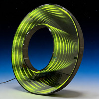 Miroir infini Abyss à LED multicouche pour signalisation extérieure publicitaire commerciale, personnalisable en usine, pour bureaux et entreprises