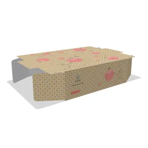 Creatrust, Хорошая пищевая переработанная упаковка, крафт-крафт, оптовая продажа, квадратные губы, блестящие 3D круглые коробки для торта, сложенные мягкие бумажные коробки/