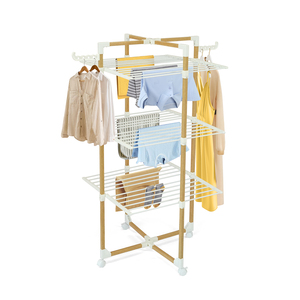 Tendedero <span class=keywords><strong>de</strong></span> <span class=keywords><strong>Ropa</strong></span> Plegable con Ruedas, 25M <span class=keywords><strong>de</strong></span> Espacio <span class=keywords><strong>de</strong></span> Secado, Ahorra Espacio, Uso Interior y Exterior - Product Image 4