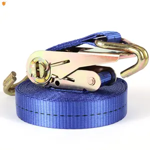 Factory Direct Sale 35mm 1.5inch Ratchet able ratchet tie down strap wide handle strap ratchet load strap cargo belt with buckle