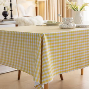 Modern yeni baskılı ekose PVC masa örtüsü su geçirmez yağ geçirmez yemek masası bez ilham dokuma yıkanabilir sehpa yastık - Product Image 3