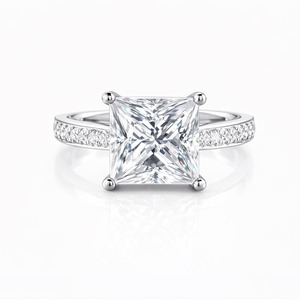 Anillo de Compromiso SGARIT de Lujo con Diamante Cultivado en Laboratorio, Corte Princesa, Oro de 18K, Certificado IGI, Color D, VVS, 1-2ct, Joyería para Mujer - Product Image 1